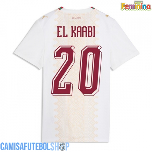 Camisa de time de futebol Marrocos Ayoub El Kaabi #20 Replicas 2º Equipamento Feminina Mundo 2026 Manga Curta
